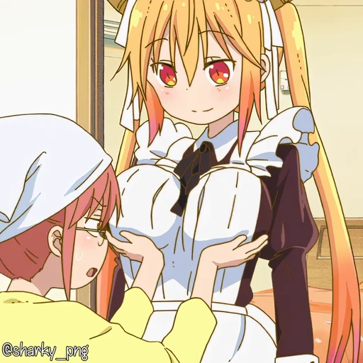🤗 Стикер «Maid Dragon» для Telegram
