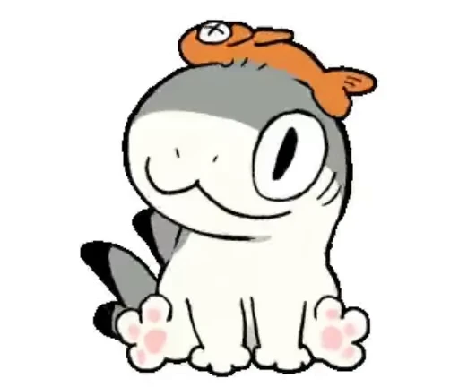 😃 Стикер «Shark kitty» для Telegram
