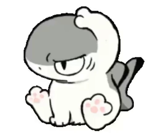 Стикерпак Shark kitty для Telegram