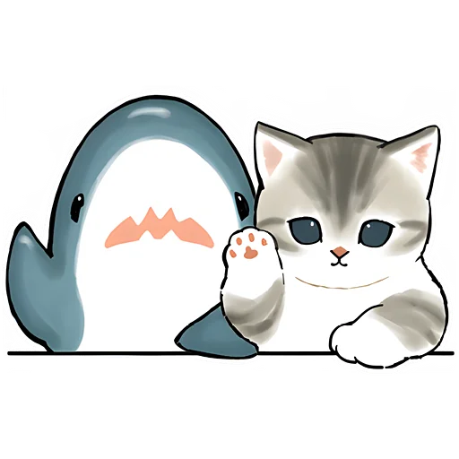 ✋ Стикер «Акулы и котята» для Telegram