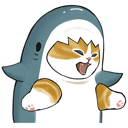 😤 Стикер «Акулы и котята» для Telegram