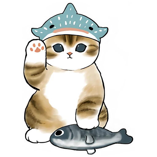 ✋ Стикер «Акулы и котята» для Telegram