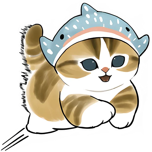 🏃‍♀ Стикер «Акулы и котята» для Telegram