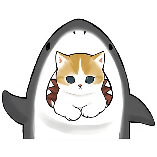 😐 Стикер «Акулы и котята» для Telegram