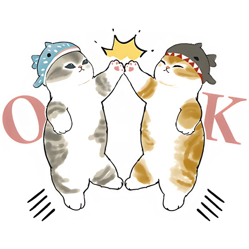 👌 Стикер «Акулы и котята» для Telegram