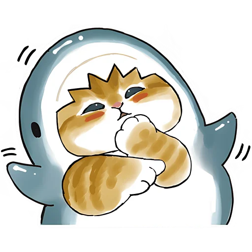 🤣 Стикер «Акулы и котята» для Telegram