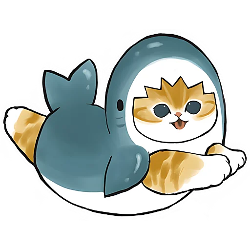 ☺️ Стикер «Акулы и котята» для Telegram