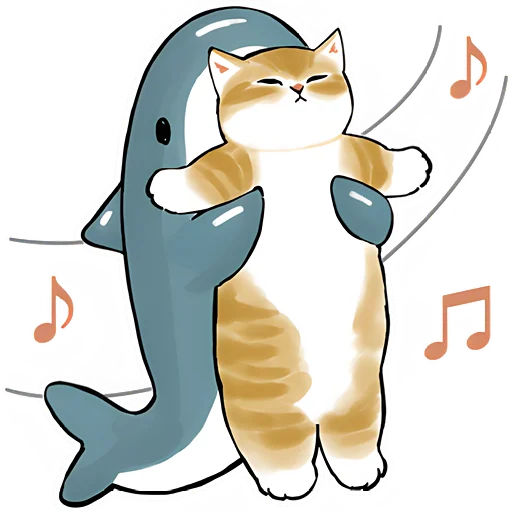 🤩 Стикер «Акулы и котята» для Telegram