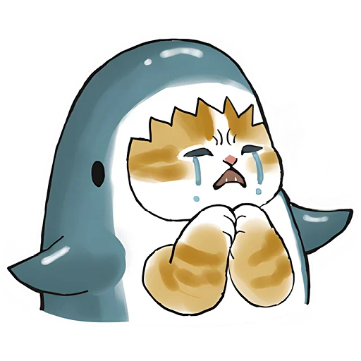 😩 Стикер «Акулы и котята» для Telegram