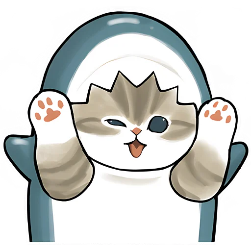 😉 Стикер «Акулы и котята» для Telegram