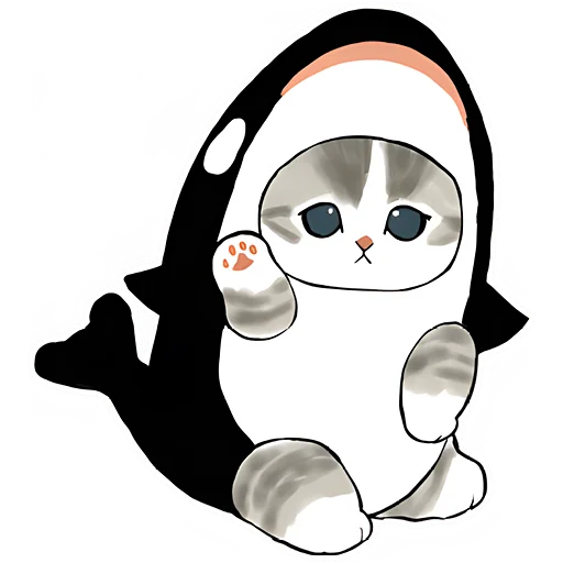 ✋ Стикер «Акулы и котята» для Telegram