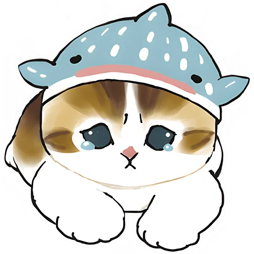 😩 Стикер «Акулы и котята» для Telegram