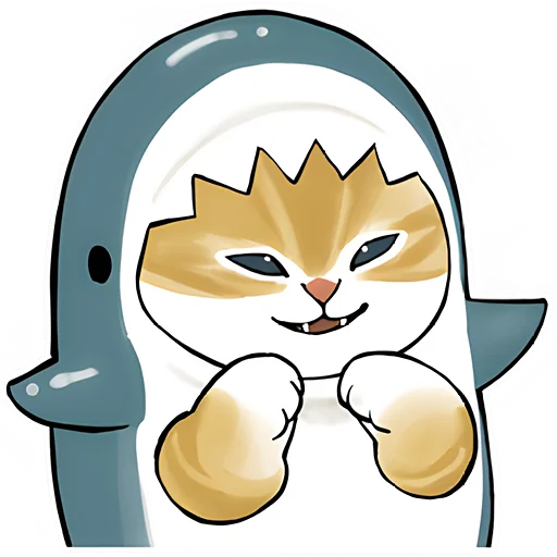 😎 Стикер «Акулы и котята» для Telegram