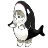 🦈 Эмодзи «Акула и котята» для Telegram