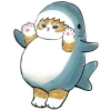 😰 Эмодзи «Акула и котята» для Telegram