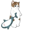 😶 Эмодзи «Акула и котята» для Telegram