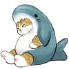😴 Эмодзи «Акула и котята» для Telegram