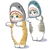 💃 Эмодзи «Акула и котята» для Telegram
