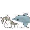👹 Эмодзи «Акула и котята» для Telegram