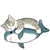 😴 Эмодзи «Акула и котята» для Telegram