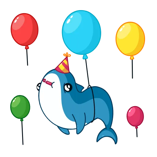 🥳 Стикер «Акула» для Telegram