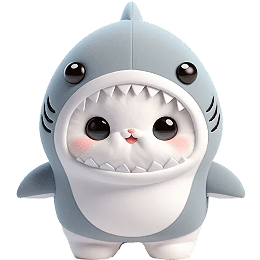 🥹 Стикер «Пушистые акулы 3» для Telegram