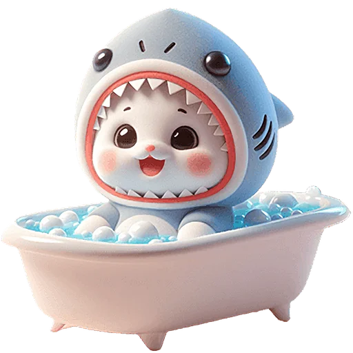 🛁 Стикер «Пушистые акулы 3» для Telegram