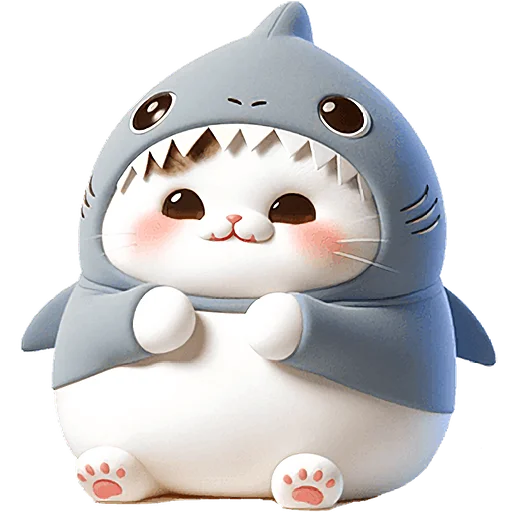 ☺️ Стикер «Пушистые акулы 3» для Telegram
