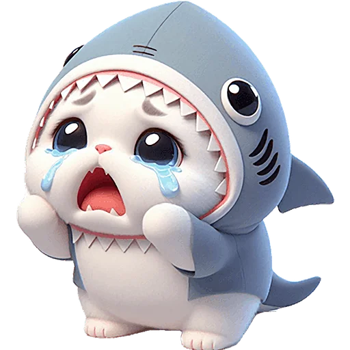 😭 Стикер «Пушистые акулы 3» для Telegram