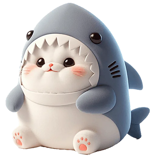😇 Стикер «Пушистые акулы 3» для Telegram