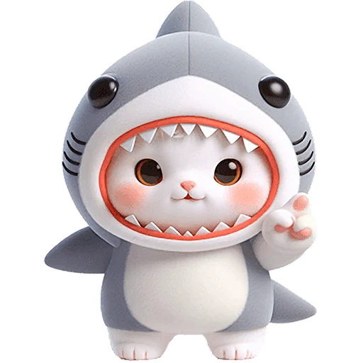 🫵 Стикер «Пушистые акулы 3» для Telegram