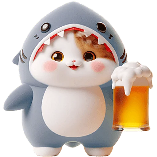 🍺 Стикер «Пушистые акулы 3» для Telegram