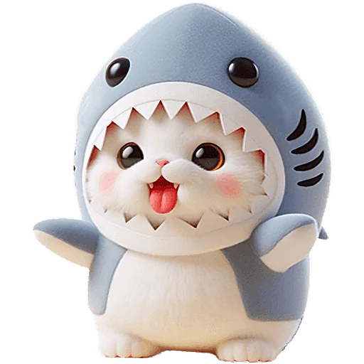 😛 Стикер «Пушистые акулы 3» для Telegram