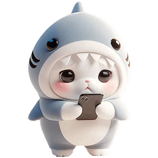 🤳 Стикер «Пушистые акулы 3» для Telegram