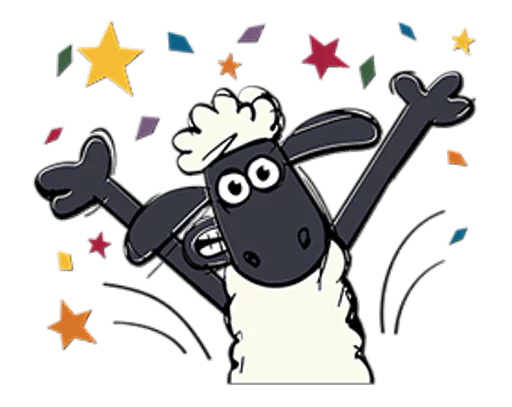 😀 Стикер «Shaun the Sheep» для Telegram