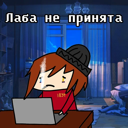 🌑 Стикер «Шева Сенпай» для Telegram