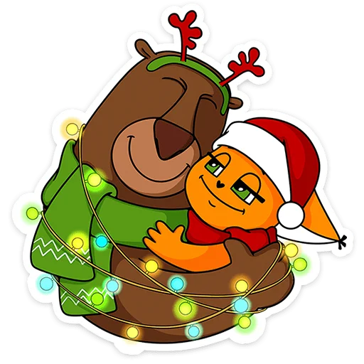 🤗 Стикер «Новый год с Крошкой Ши» для Telegram