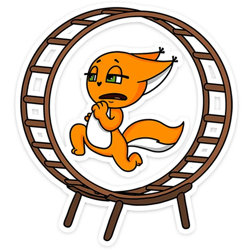 🦊 Стикер «Ши в офисе» для Telegram