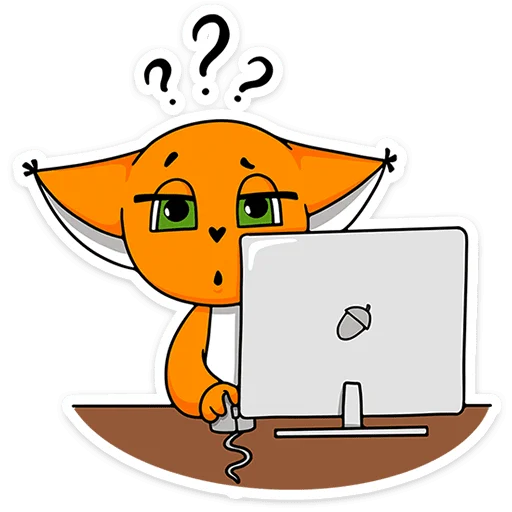 🦊 Стикер «Ши в офисе» для Telegram