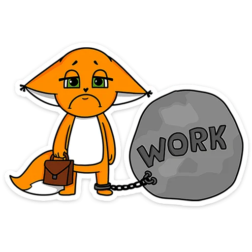 🦊 Стикер «Ши в офисе» для Telegram