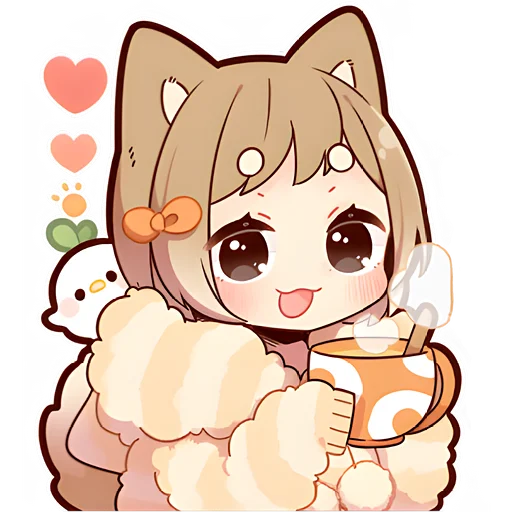 ☕️ Стикер «Щенок Шиба» для Telegram