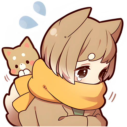 😢 Стикер «Щенок Шиба» для Telegram