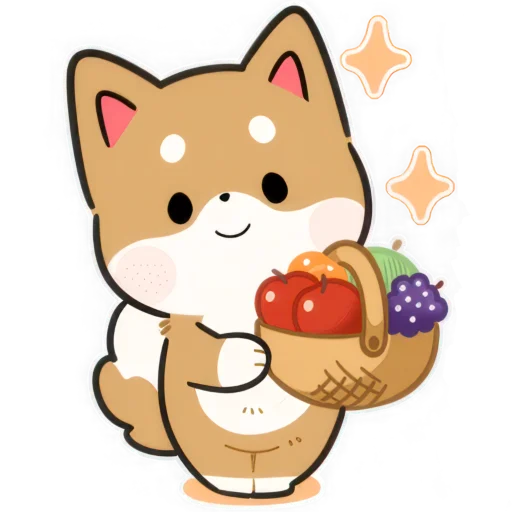 🍎 Стикер «Милый Шиба» для Telegram