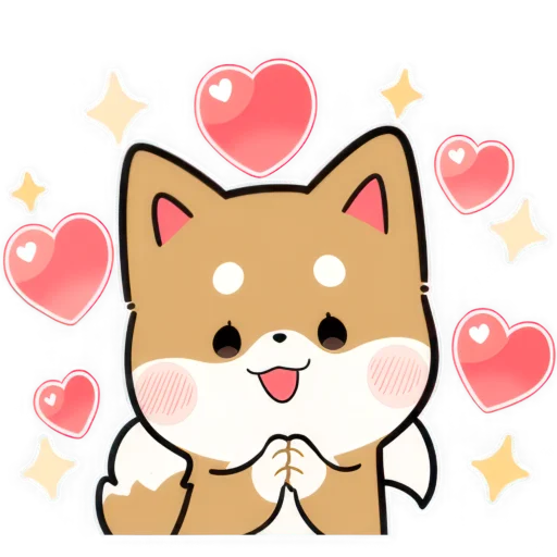 😍 Стикер «Милый Шиба» для Telegram