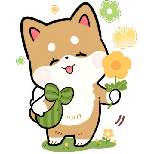 🌼 Стикер «Милый Шиба» для Telegram