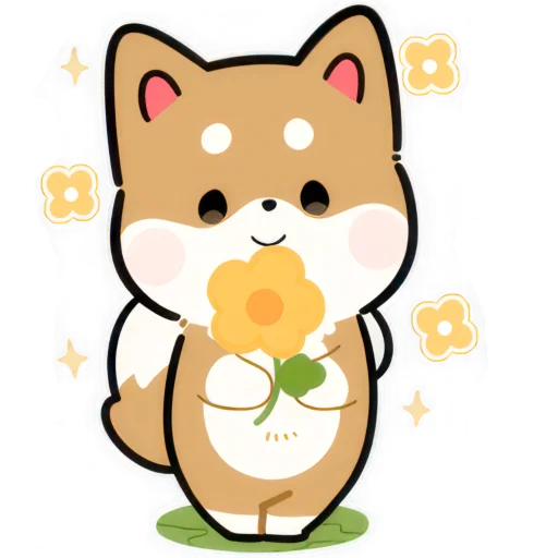 🌼 Стикер «Милый Шиба» для Telegram