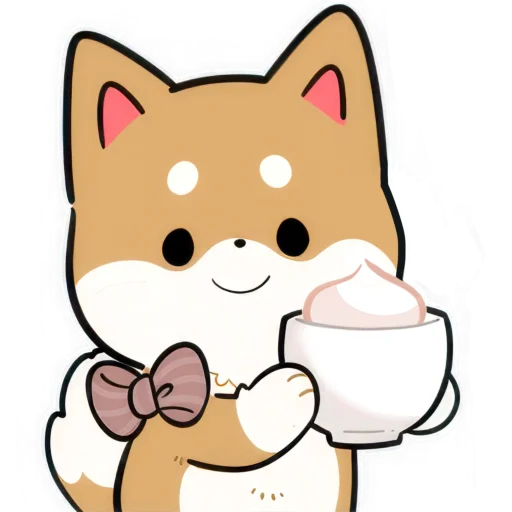 ☕️ Стикер «Милый Шиба» для Telegram