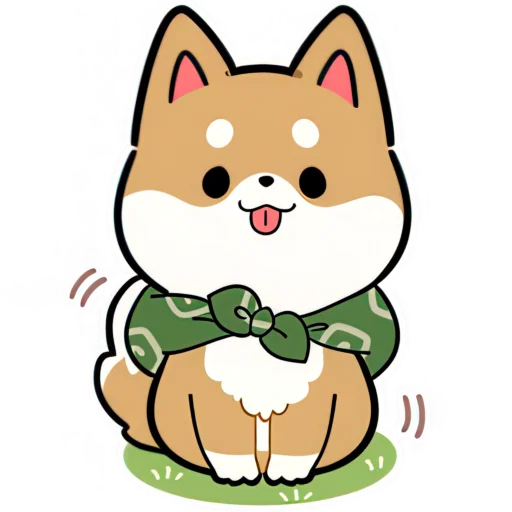 😝 Стикер «Милый Шиба» для Telegram