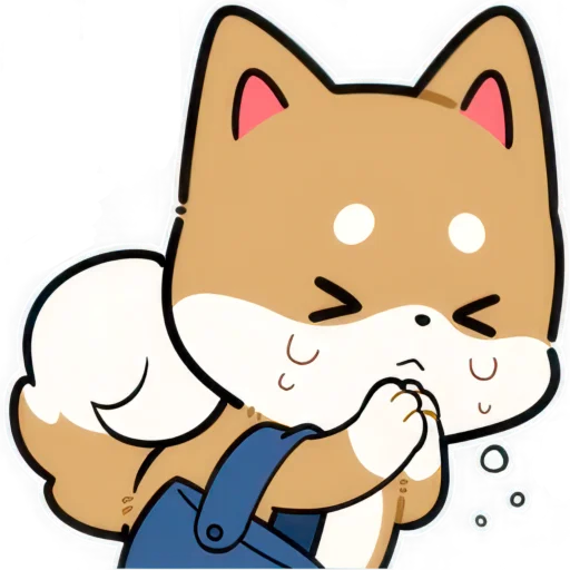 😫 Стикер «Милый Шиба» для Telegram
