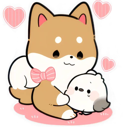 🤗 Стикер «Милый Шиба» для Telegram